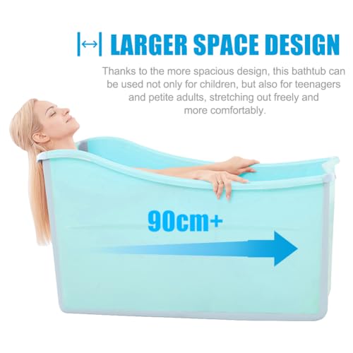 Large Foldable Bathtub for Toddler Collapsible Baby Bathtub Portable Bath tub Lightweight for Children Twins Petite Adult