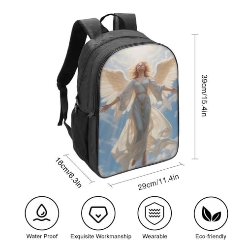 Mochila escolar Angel infantil 3D con gran capacidad para deporte 2