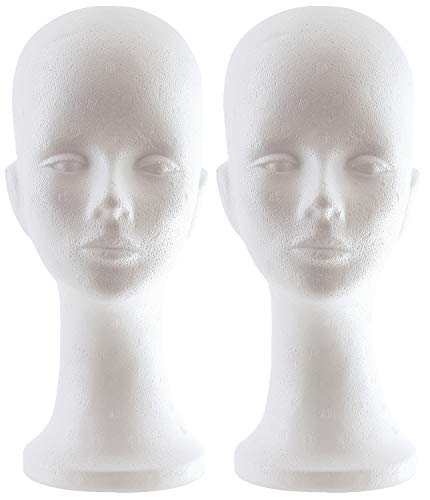 Damen Styroporkopf Perückenkopf mit Loch und langem Hals im Doppelpack Cover