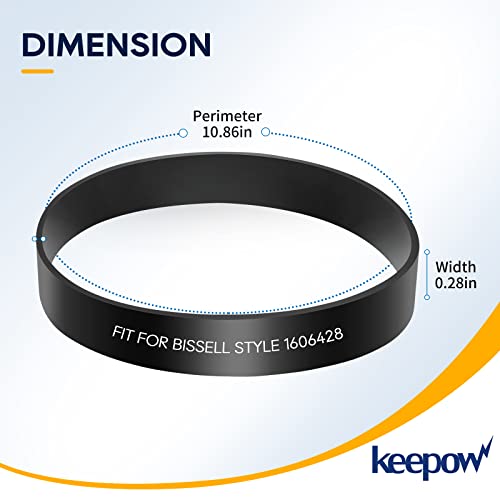 KEEPOW Replacement Belts Compatible with Bissell TurboClean/PowerForce PowerBrush Pet Carpet Cleaner 2987, 1986, 2910, 2190W, 2806, 28062, 28068, 29878, 29879, 2 Pack, Parts# 1606428 - Thumbnail 7