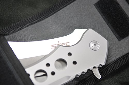 S-Tec 12-Inch Rugged Chef Field Tactical Folding Cleaver (Machine Silver) #TOP6