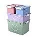 YONGJUN Portable Boîte De Rangement en Plastique Épaissie Trompette Vêtements Vêtus Jouets Collations Boîte De Finition Boîte De Rangement Quatre Pièces (Color : Purple)