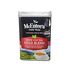 McEntee’s Irish Loose Leaf Gold Blend Tea – 500 g blik – vakkundig gemengd in Ierland om die perfecte kop thee te geven.