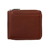 [ミラグロ] 牛革ソフトミリング ラウンドファスナー 2つ折り財布 (メンズ 二つ折り財布 折り財布 札入れ ボックス小銭入れ 人気) SL 2984 (ダークブラウン)