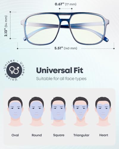 Image of Prospek Blue Light Blocking Glasses for Men Women, Computer Readers