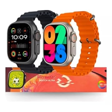 Relógio Inteligente Smartwatch Ultra 3 Microwear AMOLED 49mm, NFC, GPS, 2Gb Jogos, Música, Notificações, Ligação (Preto)