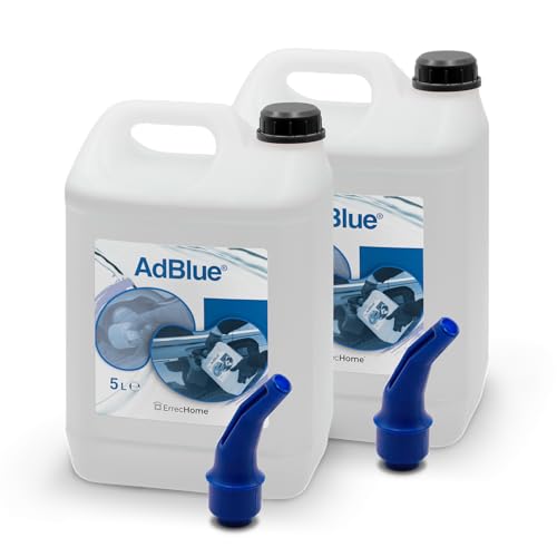 AdBlue® Additif pour Moteurs Diesel avec Bec Verseur pour la Réduction des Émissions NOx à Base d’Urée, Conforme à ISO 22241-1, 10 L (2 x 5 L)