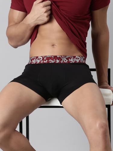 Image of Levi's GZ004 Trunk for Men | Supima Modal Lycra Blend | Breathable Men's Underwear | 4-Way Stretch | Anti-Roll No-Dig Floral Waistband | Extra Supportive Gusset | Stay Retention | Pack of 1