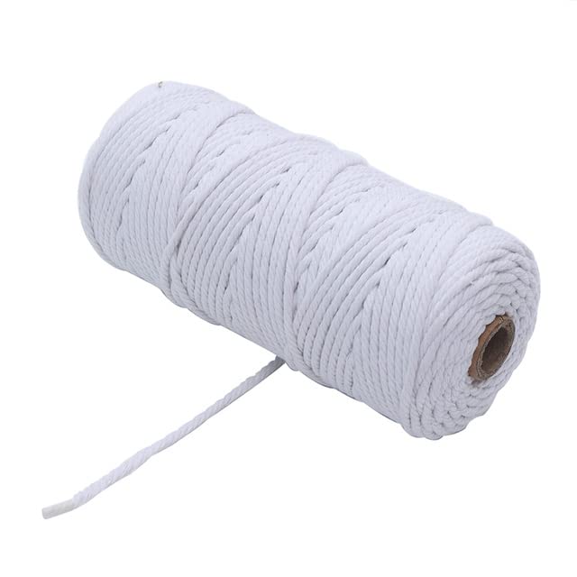 Corda d cotone a torsone sngola da 5 mm NUVOLA | Macramè, Arazz, Corda