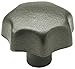 JW Winco Type E Cast Iron Tapped Hand Knob, Threaded Hole, M16 x 2.0 Thread Size X 28mm Thread Depth, 80mm Head Diameter (Pack of 1)