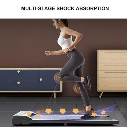 Image of 2 in 1 Folding Treadmill, Foldable Walking Jogging Machine with Wheels,2.25HP Installation-Free Electric Treadmill, with Remote Control and LED Display