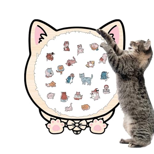 De Animales - Juguete Educativo De 135 Piezas con Marco De Gato | De Madera Colorido De Animales,para Adultos, Jóvenes, Personas Mayores, Guarderías, Decoración del