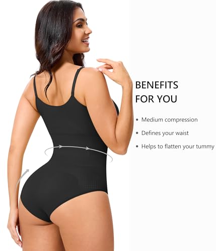 Bodysuit for Women Tummy Control Tank Top Sleeveless Body Suit4