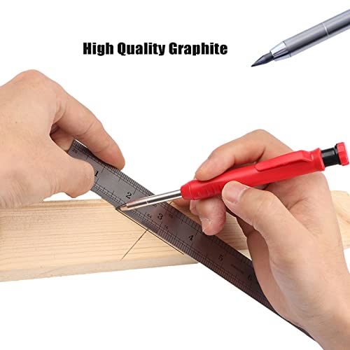 2.8Mm Pencil Lead Refills For Carpenter Pencil 36 Pcs Mark Pencils Solid Deep Hole Mechanical Construction Pencil Replacements Study Pencil Leads For Mechanical Pencil Woodworking Black #TOP2