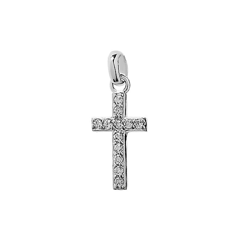 Argento Sterling Corda Intrecciata Design Crocifisso Croce Ciondolo