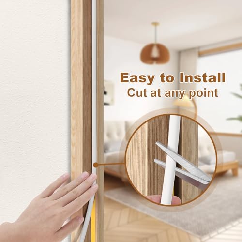 Image of Sealing Tape for Doors Windows, Self-Adhesive Foam Tape, Door Seal Window, Rubber Foam Seal Anti-Collision /Soundproof /Waterproof /Dustproof, 5 m, White
