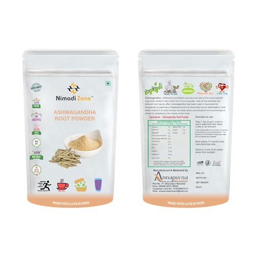 Nimadi Zone Pack Of 6 Different Powers i.e Akarkara, Gokhru, Safed Musli, Kaunch, Ashwagandha & Shatavari (100 grams pack each) = 600 grams Total (100 grams pack)