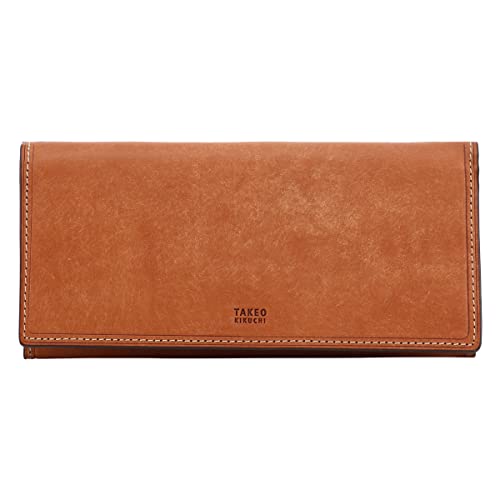 タケオキクチ 長財布 かぶせ 本革 メンズ マルゴII レザー 牛革 ブラウン