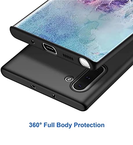 Image of Mobile Back Cover Case for Samsung Galaxy Note10, SM-N970F /DS (Silicone Case|CameraProtection|Black SC1510)