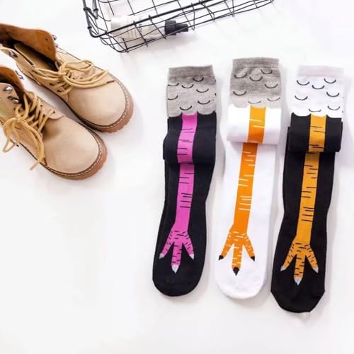 Chicken Leg Socks Lustigem Hühnerbein Socken Hühnerbeine Hühner Strümpfe Personalisierte Socken Funny Socks Witzige Geschenke Geschenk Socken Damen Erwachsene Verrückte Kostüm Overknees Wärme (Q3)