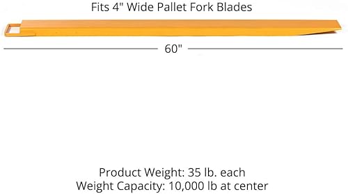 Miniatura 9 de Titan Attachments Extensiones de horquillas para carretillas elevadoras y cargadoras, 84 "x 5.5"