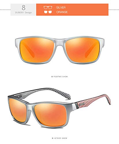 Dubery Sport Polarized Sunglasses For Men Women Square Outdoor Driving Riding Sun Glasses D732 (#8) #TOP1