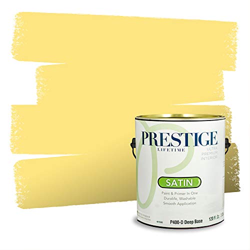 PRESTIGE Paints P400-D-3007-2AVP Paint and Primer In One, 1 gallon, Lemon Curd