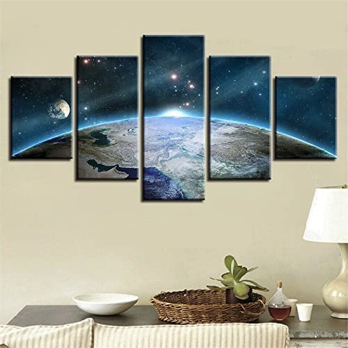 Wandposter Erde Universum 100x70 Cm - Moderner Kunstdruck Ohne Rahmen