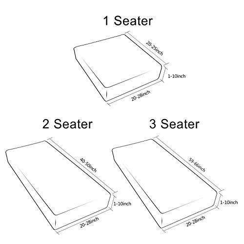 Anminy Pu Leather Sofa Couch Seat Cushion Covers Chair Armchair Stretchy Slipcover Anti-Slip Super Soft Furniture Protector With Elastic Bottom (1 Seater, Black) #TOP1