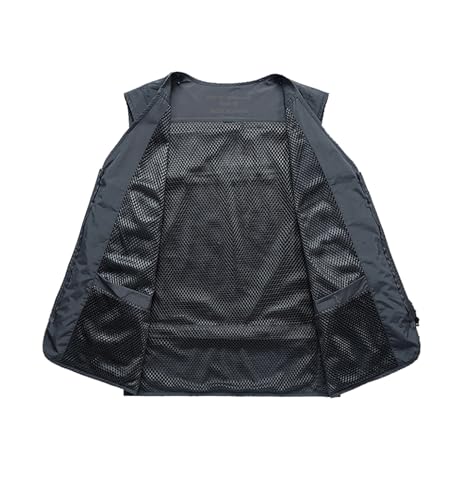 Men's Casual Lightweight Outdoor Fishing Work Safari Travel Photo Cargo Vest Jacket Multi Pockets3