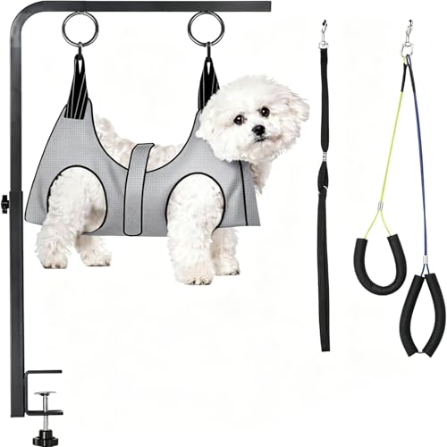Adjustable Dog Grooming Arm with Hammock
