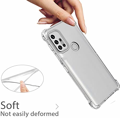 Image of Lustree Back Cover Transparent Case Compatible with Motorola G30 /G20 /G10 Power | Clear + TPU Case with 4 Corner Air Cushion Protection & Camera Protection | Slim& Stylus Cover
