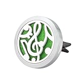 Jenia 30mm Stainless Steel Aromatherapy Home Car Essential Oil Diffuser Locket Clip 8 Washable Felt Pads