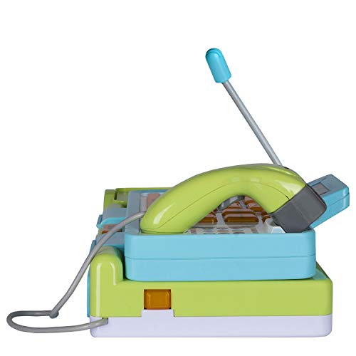Playkidz Interactive Toy Cash Register For Kids - Sounds & Early Learning Play Includes Play Money Handheld Real Scanner Working Scale & Calculator, Live Microphone Food Boxes Plastic Fruit & Basket #TOP4