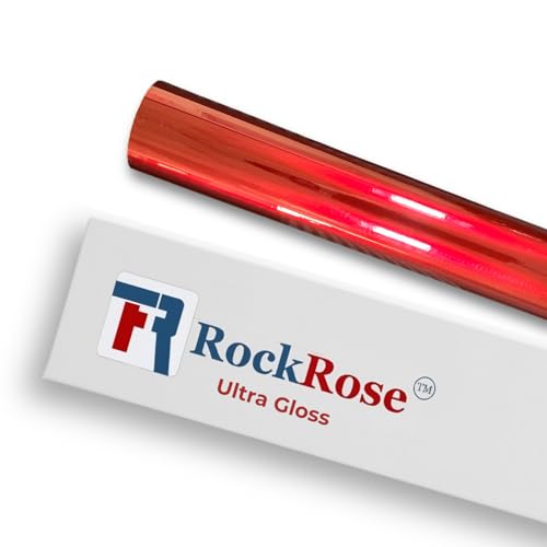 Image of RockRose 2026 Cherry Red Car Wrap Vinyl 5FT x 60FT - Deep Gloss Red Vehicle Film Roll, Air Release Technology, Self-Adhesive Automotive Vinyl for Cars, Motorcycle
