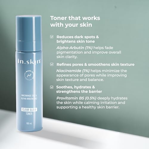 Image of Clear Glow Toner with Alpha Arbutin & Niacinamide | Reduces Dark Spots & Evens Skin Tone | Hydrating Face Mist with Provitamin B5 | For Oily & Acne-Prone Skin | 100 ml