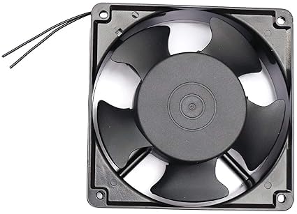 M S COMPONENT Power Cooling Fan | Black Fan for Networking Rack Server | Network Enclosure PC Electric Panel Industrial Control Panel (120 X 120 X 38 MM)