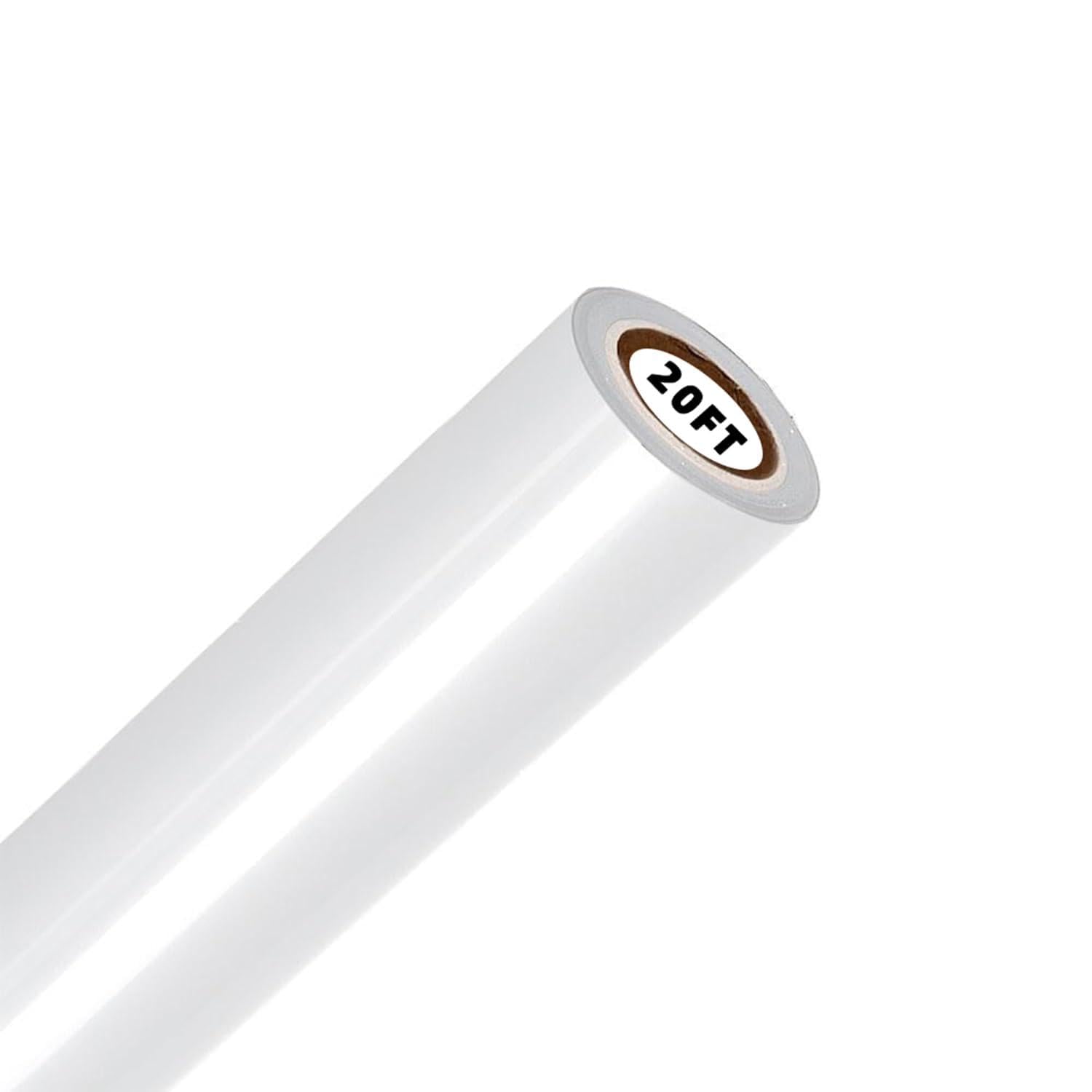 FUNKAKA Reflective Heat Transfer Vinyl White HTV Roll, 12" x 20ft