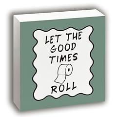 Retro Green Bathroom Box Sign