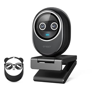 EMEET Piko+ Webcam 4K, la Prima Webcam 4K con Doppia Fotocamera AI al Mondo, 3 Microfoni e 3 Modalità Audio, Cover Magnetica per la Privacy Panda, per Gli Streamer Live