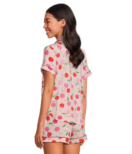Image of kate spade new york Short Sleeve Knit Shorty Pj Set