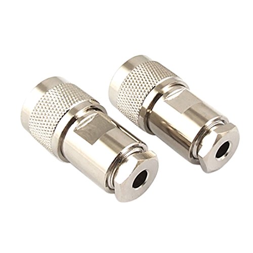 sourcing map 2pcs Collier fiche mâle N RG58 RG142 RG400 LMR195 Adaptateur Connecteur RF SYV-50-3