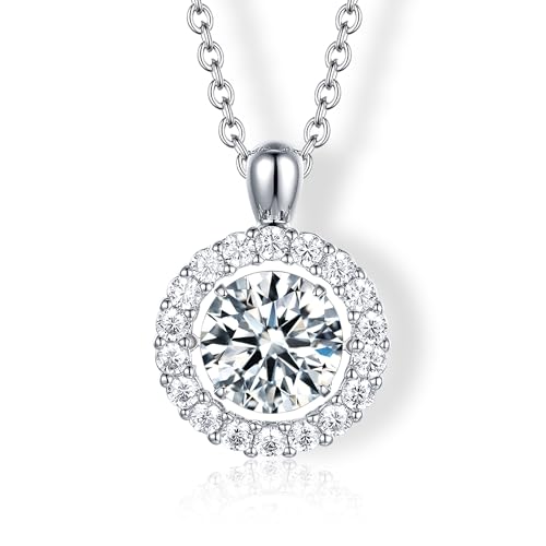 boya Moissanite Necklace for Women, Dancing Necklace for Anniversary Mother's Day Valentines Christmas Gifts for Wife