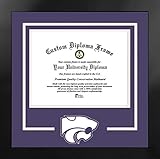 Campus Images NCAA Kansas State Wildcats Unisex Spirit Diplom Manhattan Black Rahmen mit Bonus Lithograph, Black, One Size