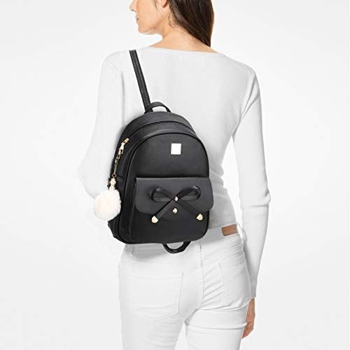 Image of I IHAYNER Girls Bowknot 3-Pieces Fahsion Leather Backpack Backpack Purse for Women Rucksack for Ladies Shoulder Bag