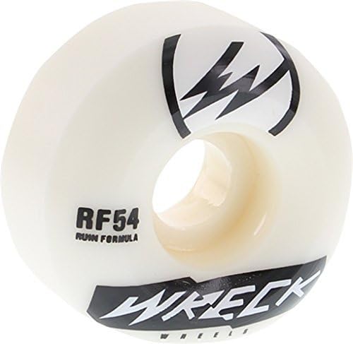 Wreck Wheels W2 White / Black Skateboard Wheels - 54mm 83b (Set of 4)
