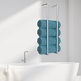 Wall Towel Racks for Bathroom, Stainless Steel Bath Towel Holder Wall Towel Organizer for Rolled Tow