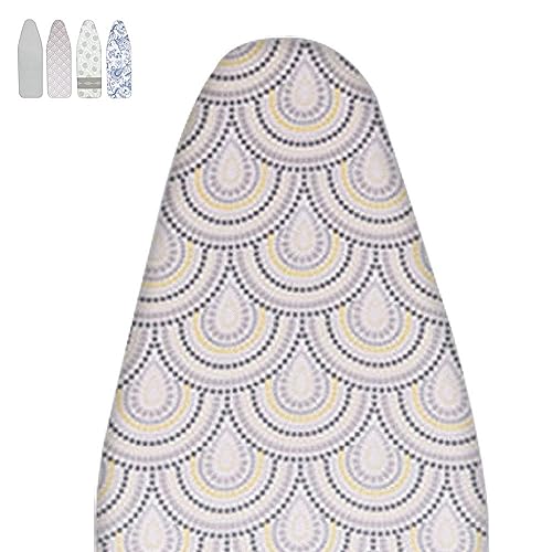 Small Ironing Board Cover 81x30cm 92x33cm 97x33cm 110x35cm 122x38cm Padded Scorch Resistant Iron Board Cover for Travel Home Ironing Board (Color : B, Size : 97x33cm(38x13inch))