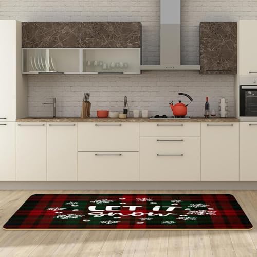 Alfombrilla de cocina de Navidad para decorar pasillos y lavaderos 6