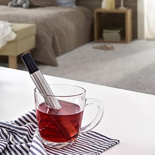 2 filtros de té de acero inoxidable para té suelto, colador de té para taza, infusor de té de malla fina, varilla de té… - Imagen 8